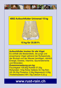 Neues Auzuchtfutter